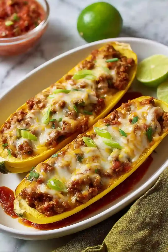 stuffed yellow squash with ground turkey