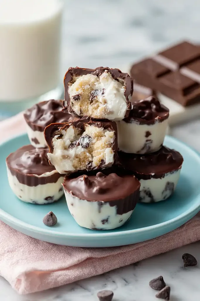 cookie dough frozen yogurt bites