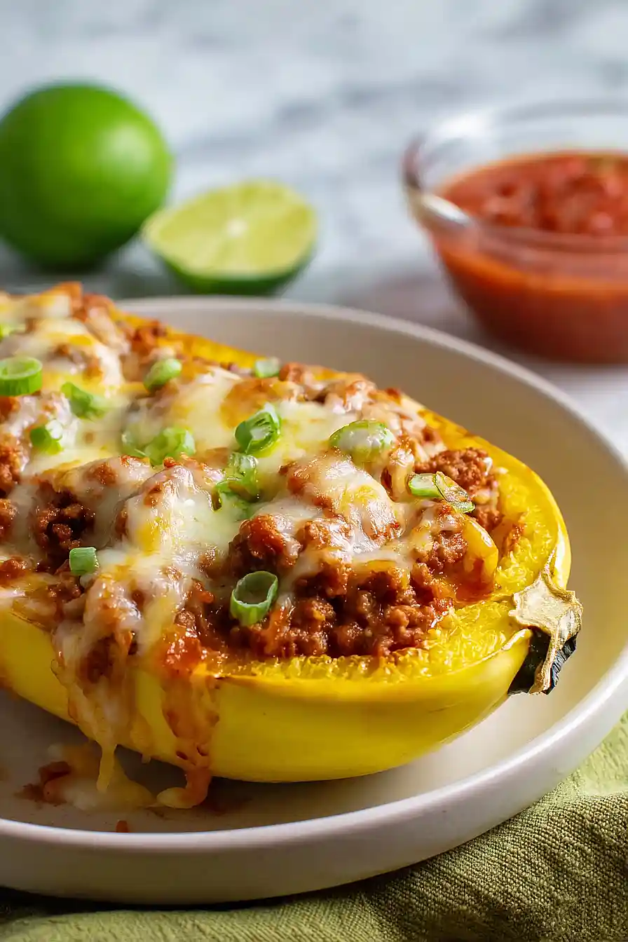 stuffed yellow squash with ground turkey