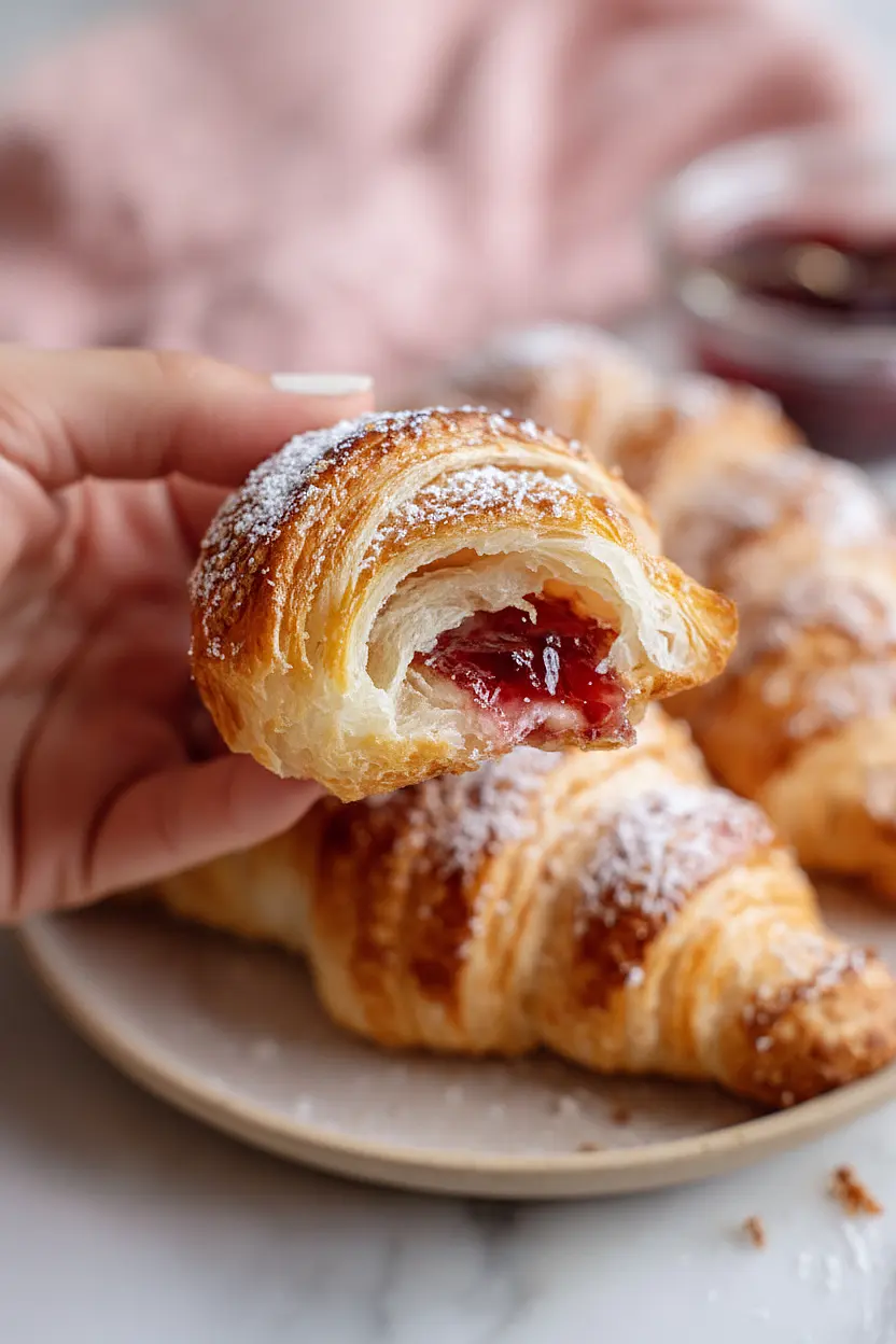 croissants with jam