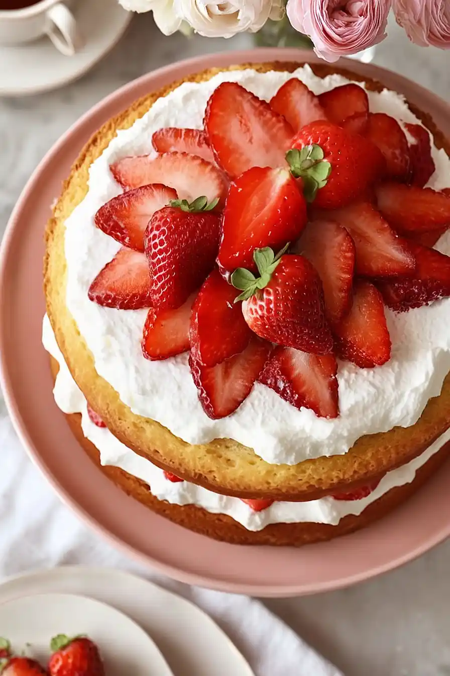 strawberry shortcake with box cake mix