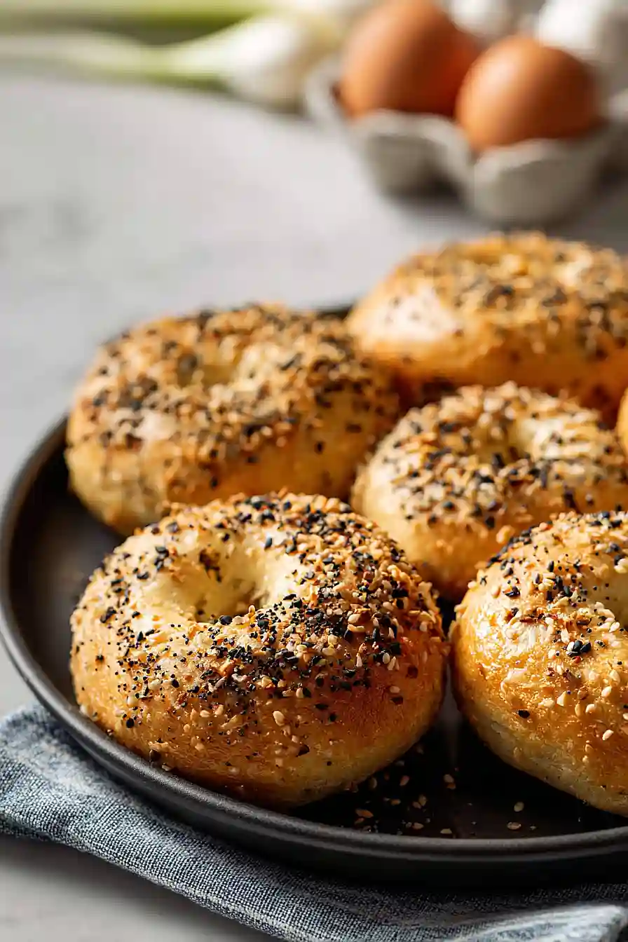 sourdough discard protein bagels