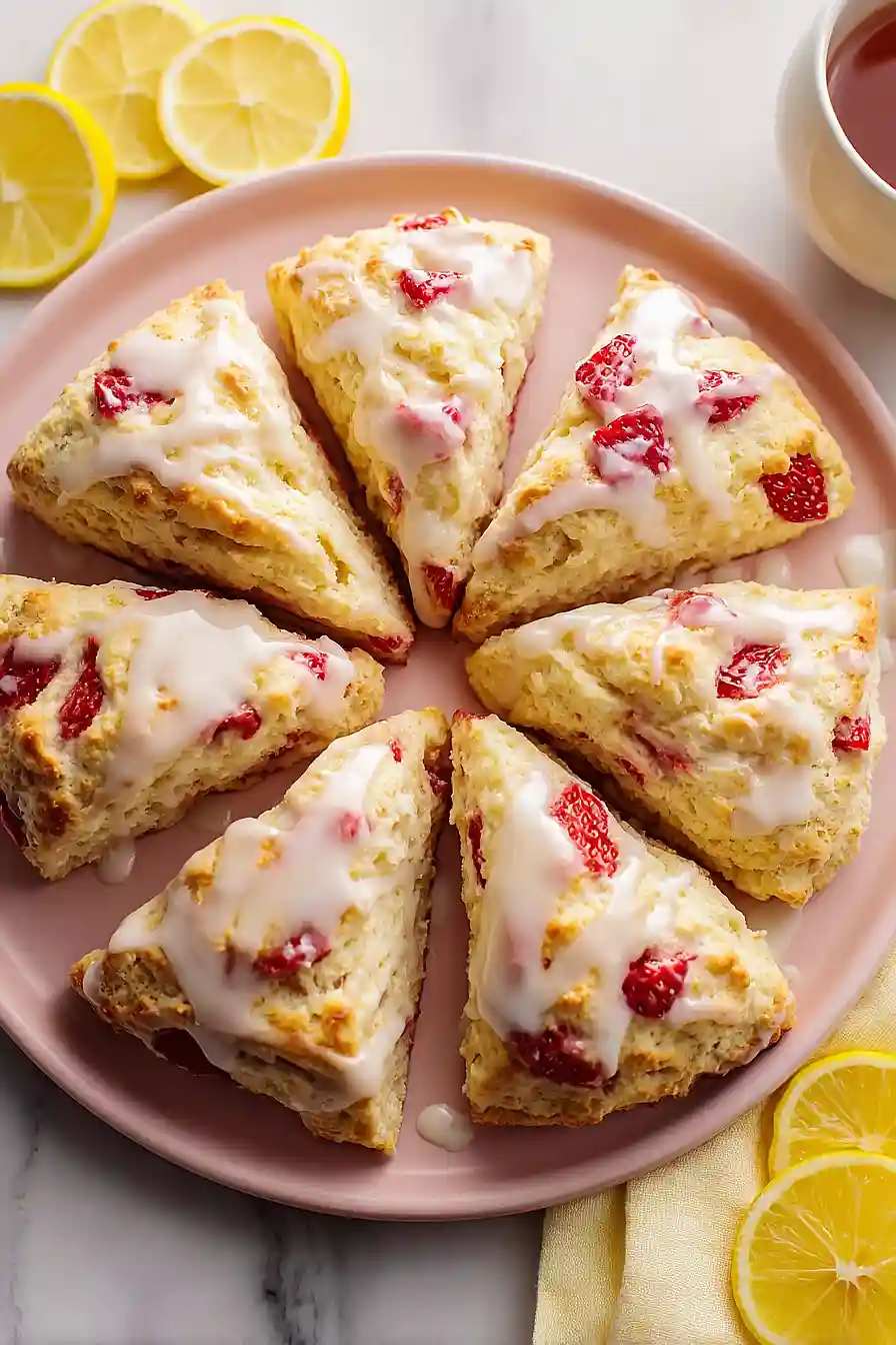 strawberry lemon cream scones