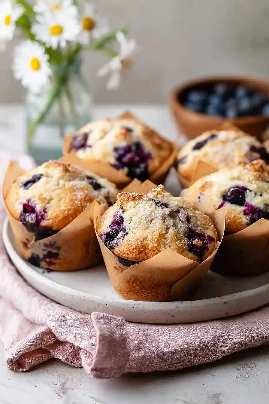 sourdough blueberry muffins