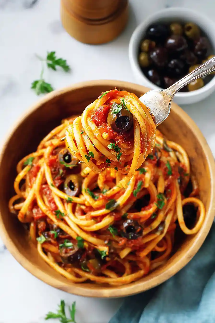 vegan pasta puttanesca