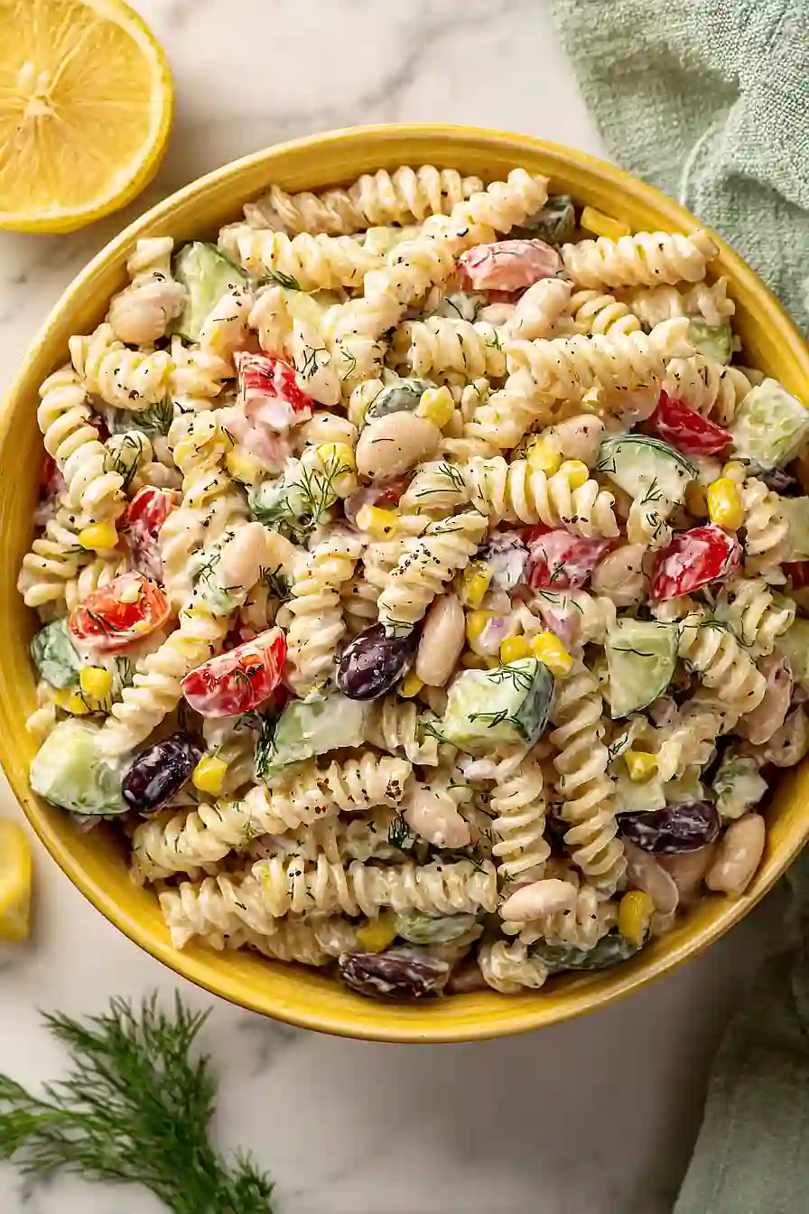 high protein greek yogurt pasta salad