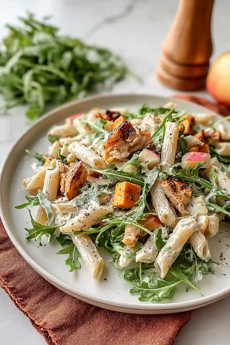 high protein fall pasta salad