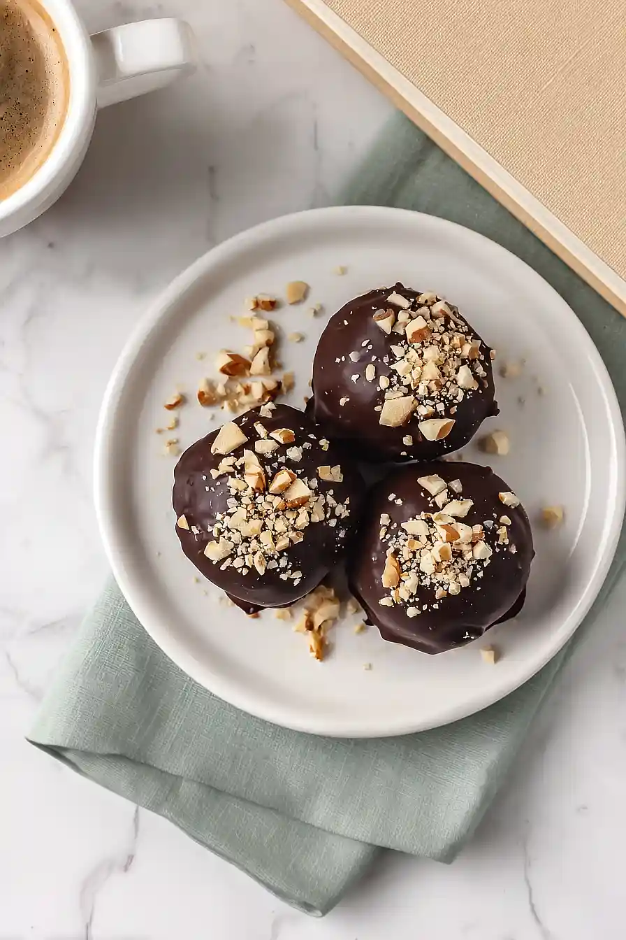high protein double chocolate frozen yogurt bites