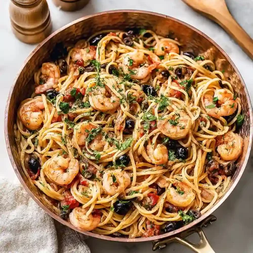 pasta puttanesca with shrimp
