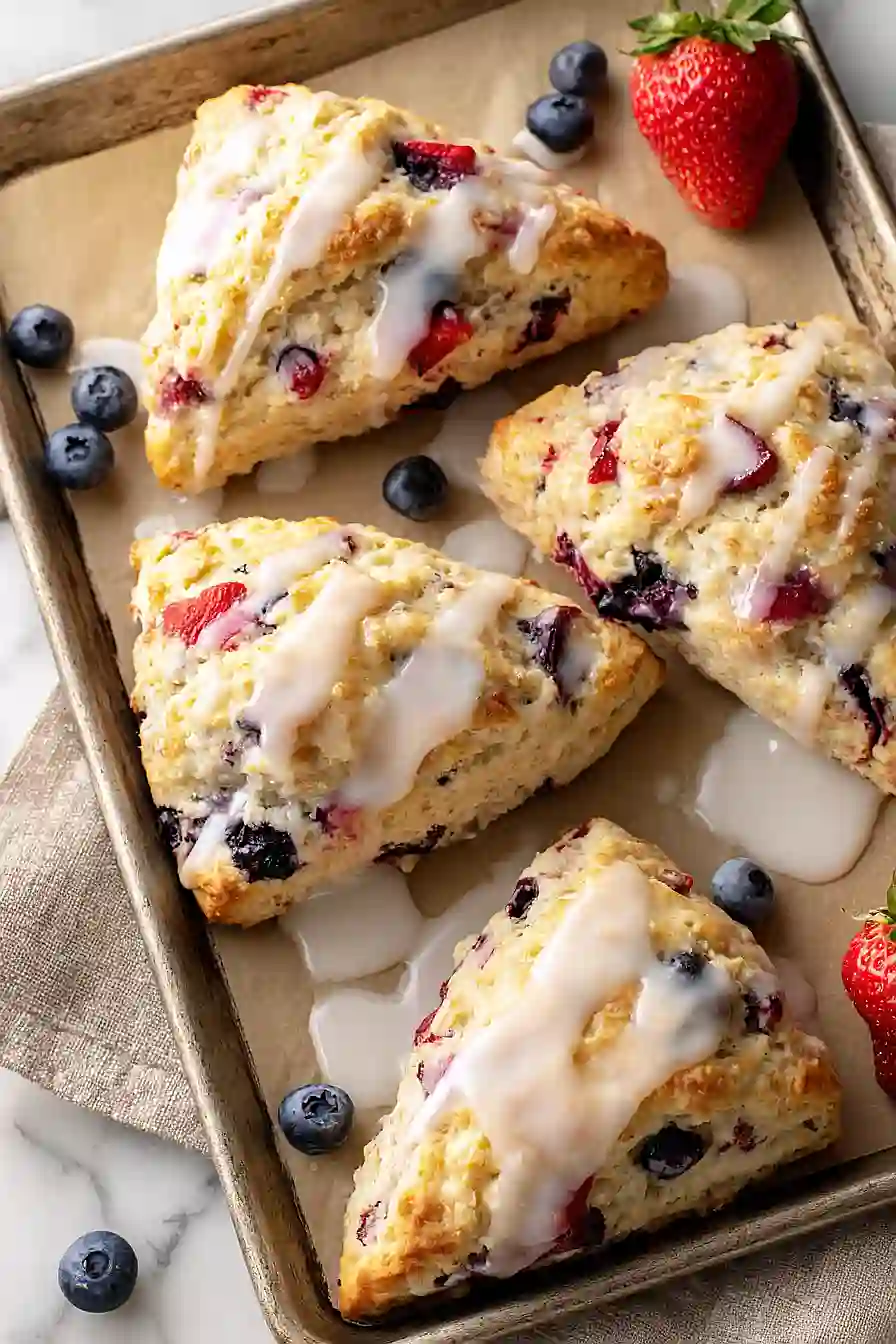 strawberry blueberry scones
