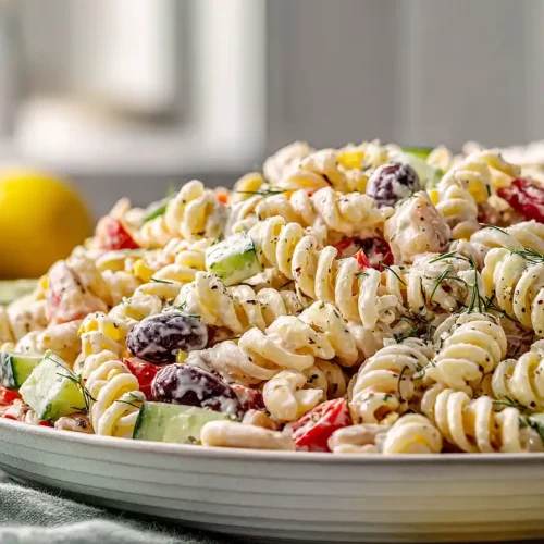 high protein greek yogurt pasta salad