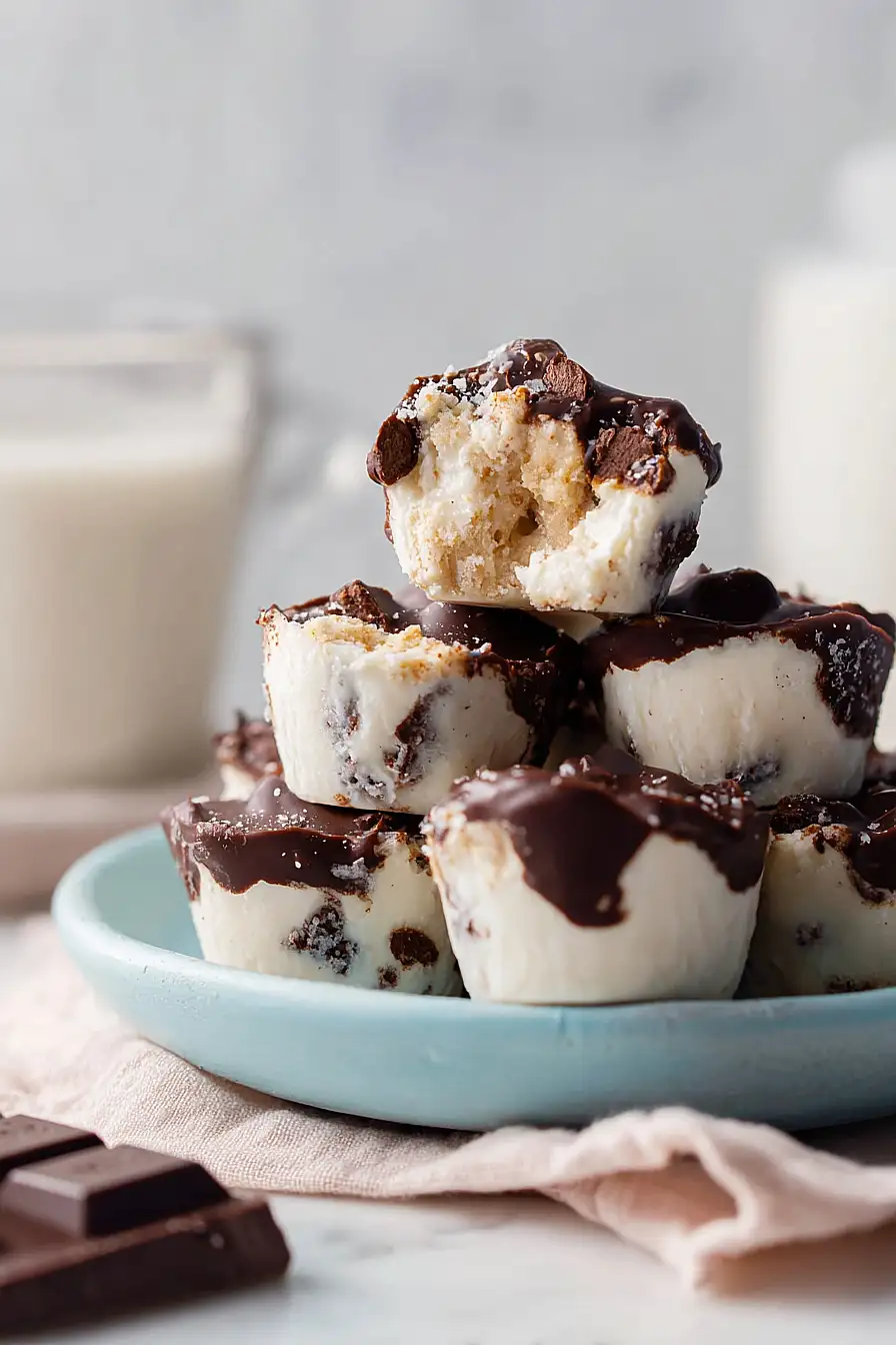 cookie dough frozen yogurt bites