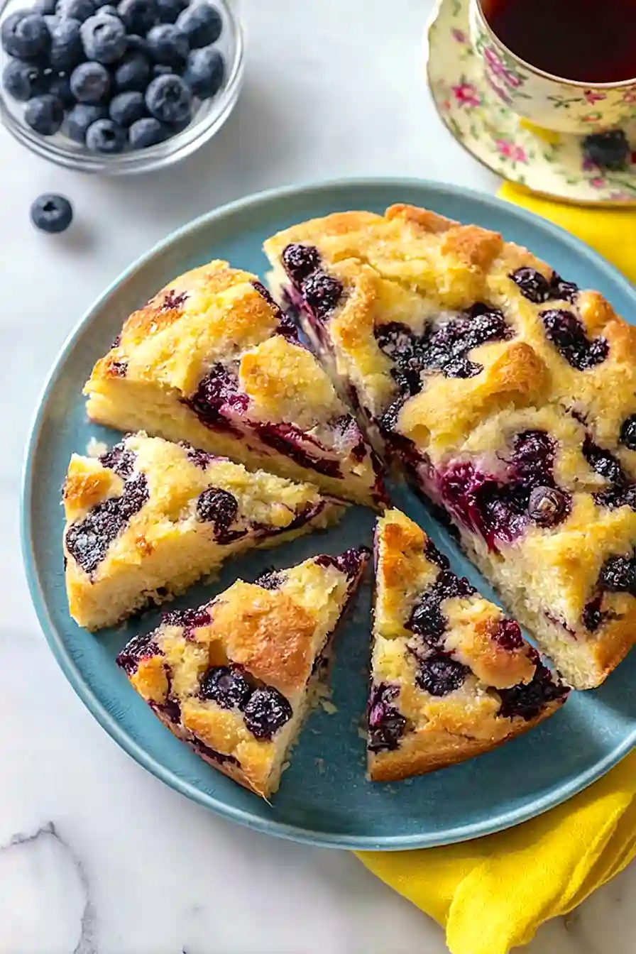 lemon blueberry sourdough focaccia