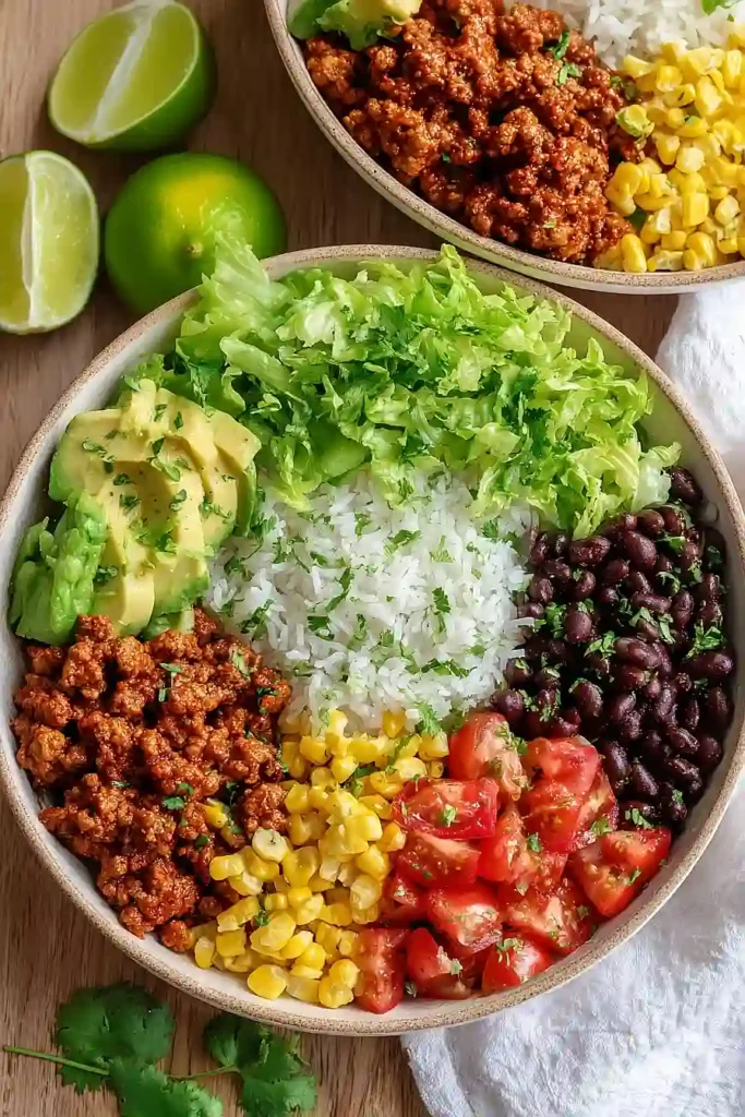 Turkey Taco Salad Bowls