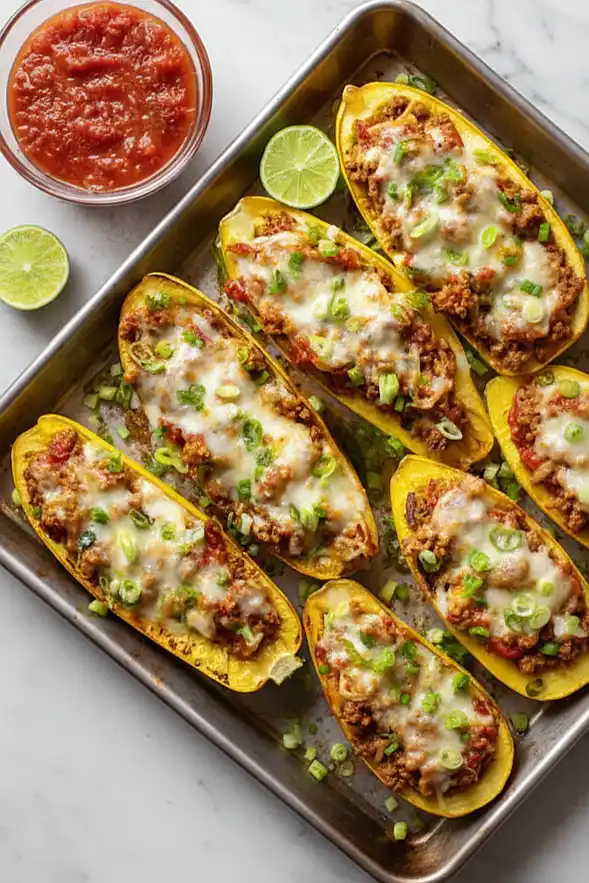stuffed yellow squash with ground turkey