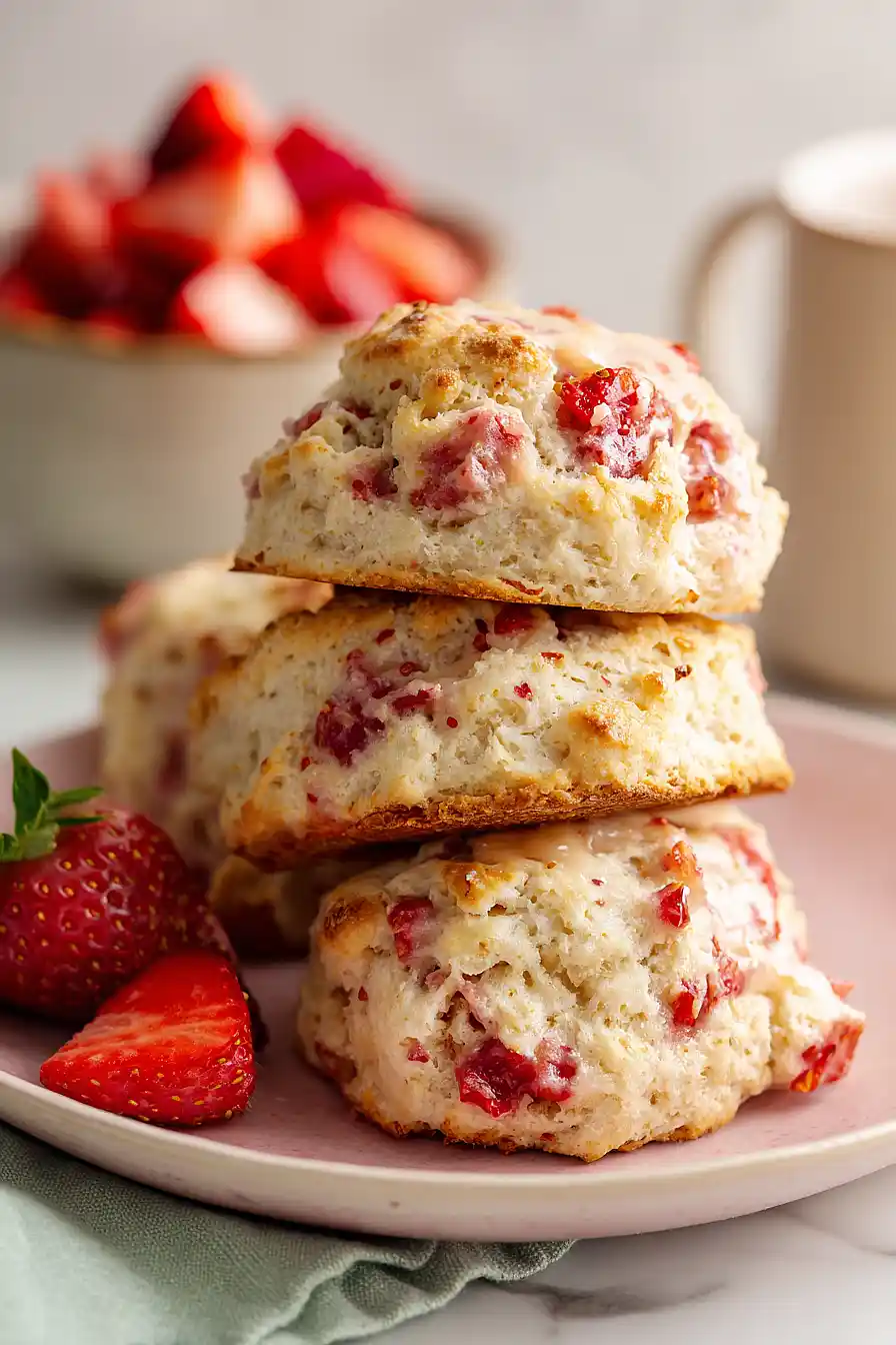 strawberry vanilla bean scones