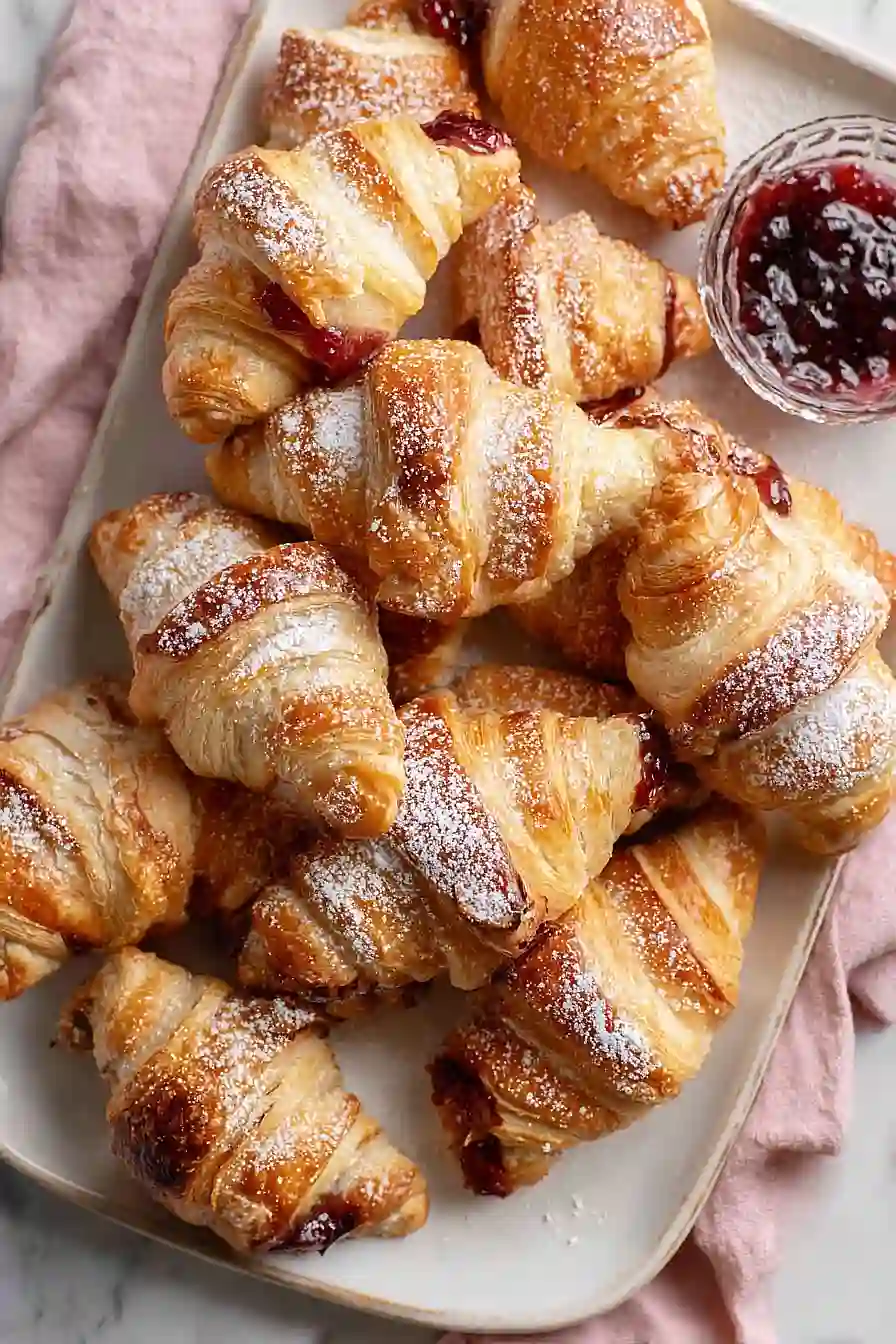 croissants with jam
