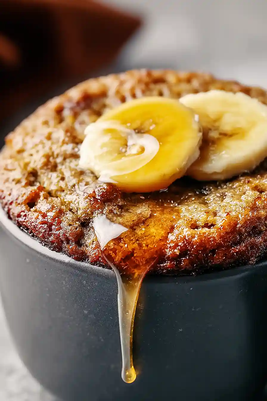 banana bread in a mug