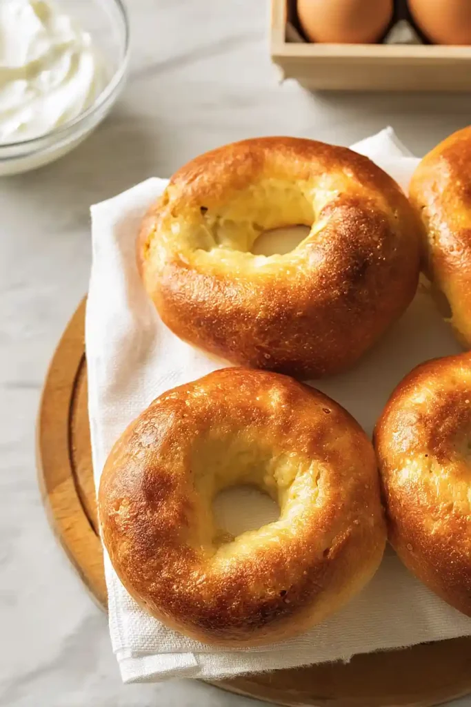 3 ingredient protein bagels