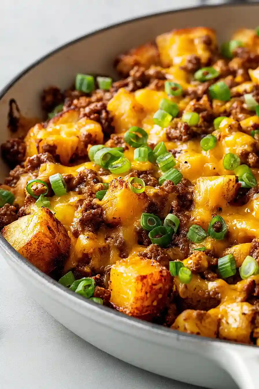 one-pan ground beef and potatoes