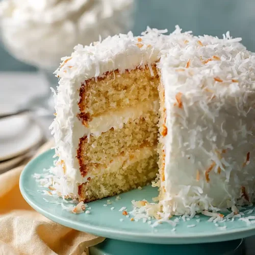 coconut cake with sour cream frosting