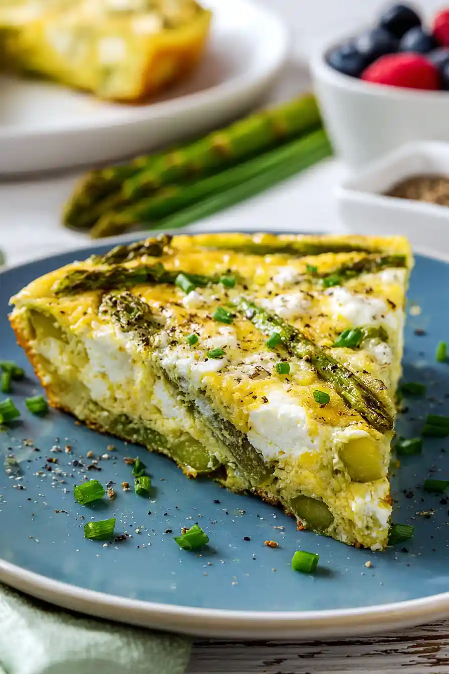 asparagus frittata with cottage cheese