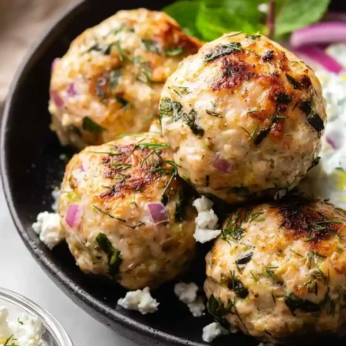 greek chicken meatballs