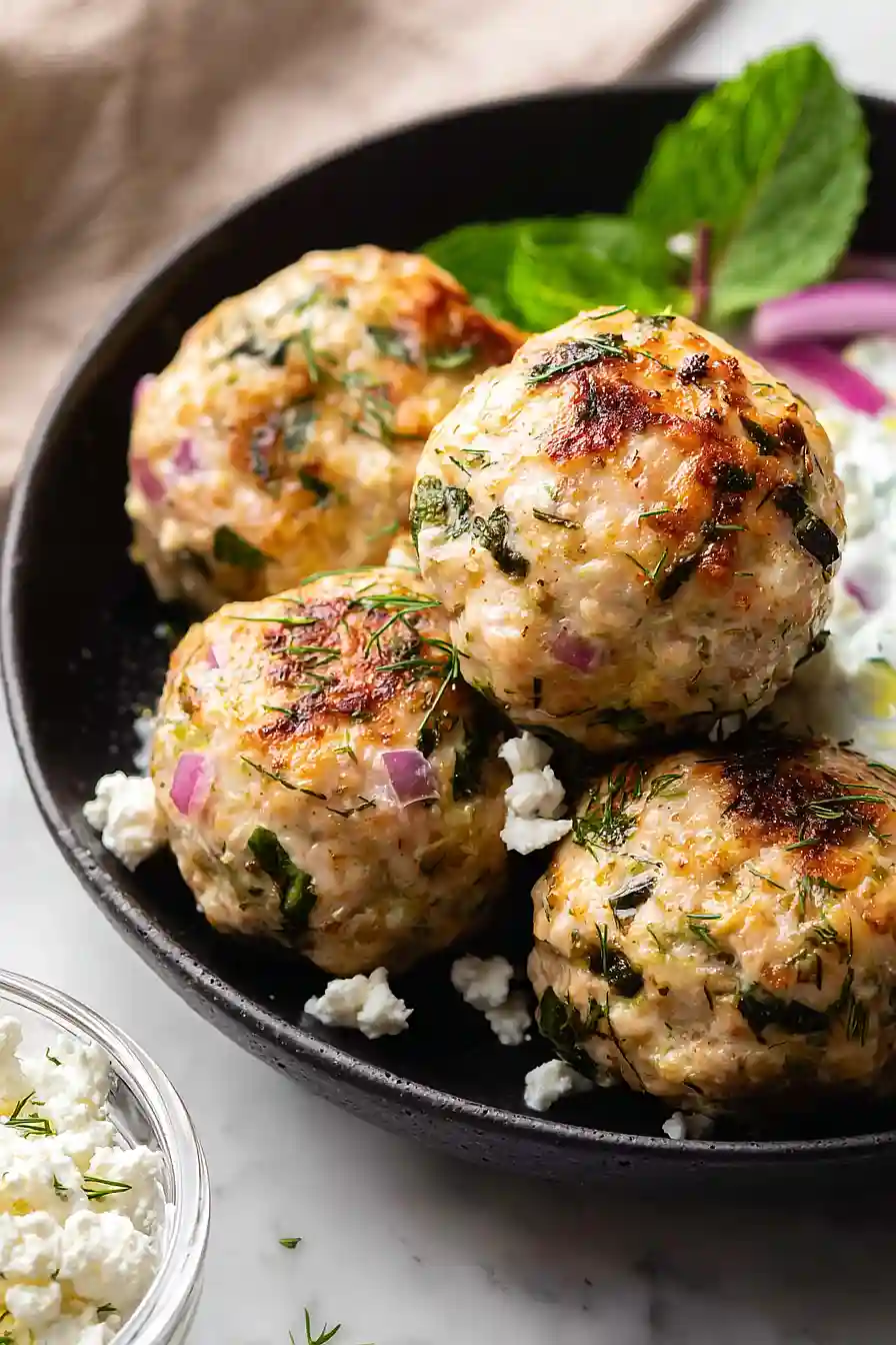 greek chicken meatballs
