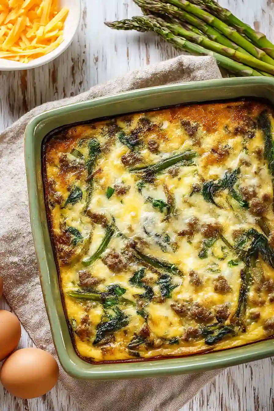 sausage and asparagus frittata