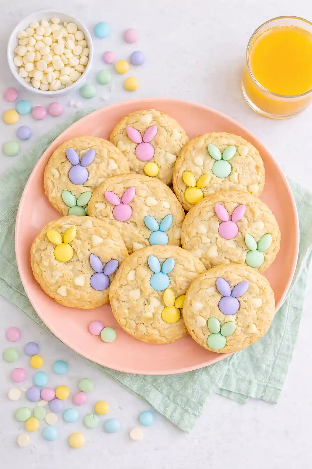 m&m bunny cookies