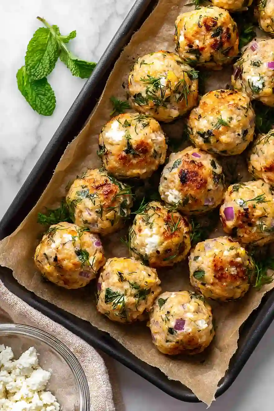 greek chicken meatballs