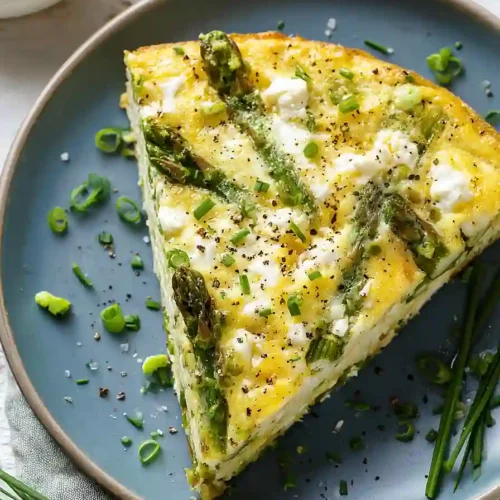 asparagus frittata with cottage cheese