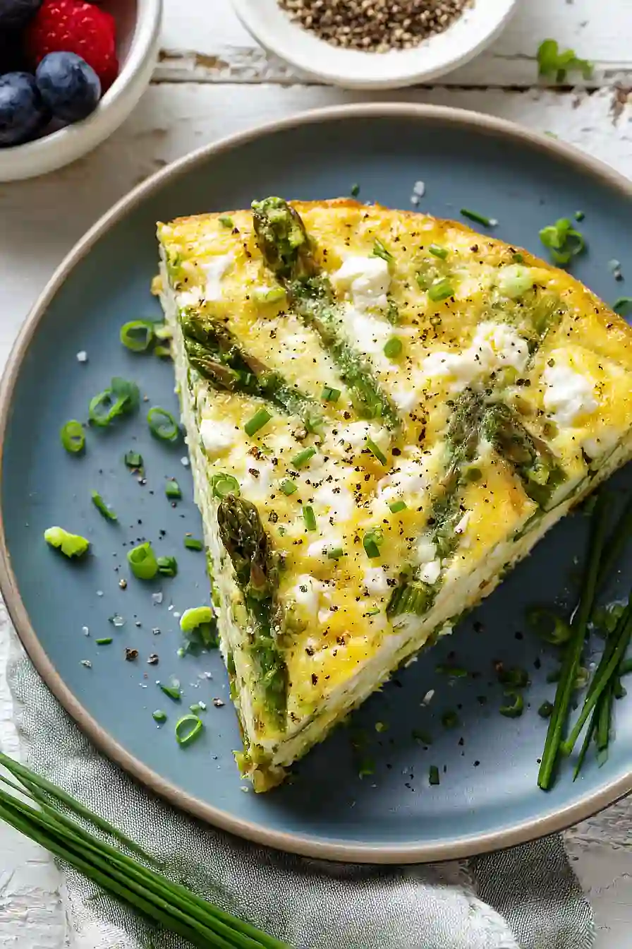 asparagus frittata with cottage cheese