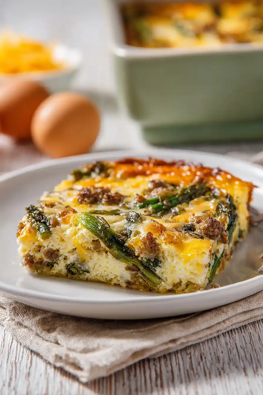 sausage and asparagus frittata