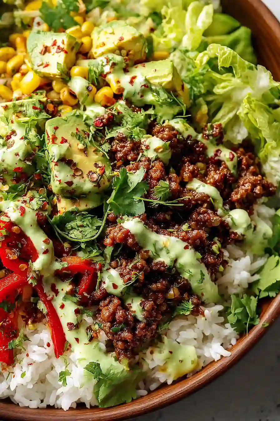 ground beef taco bowls