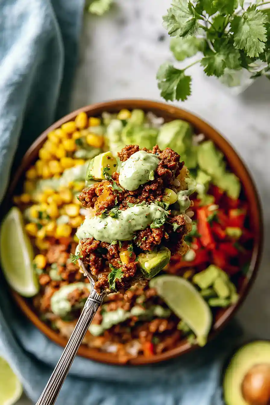 ground beef taco bowls