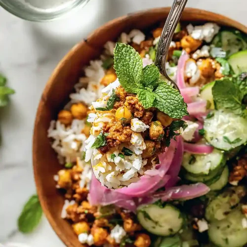 mediterranean ground chicken bowls