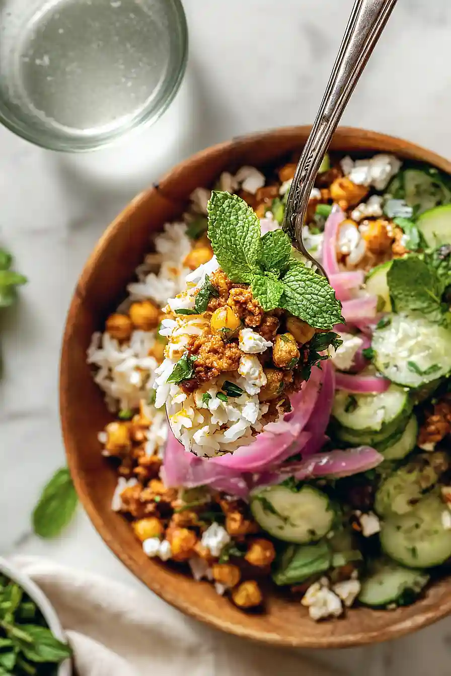 mediterranean ground chicken bowls
