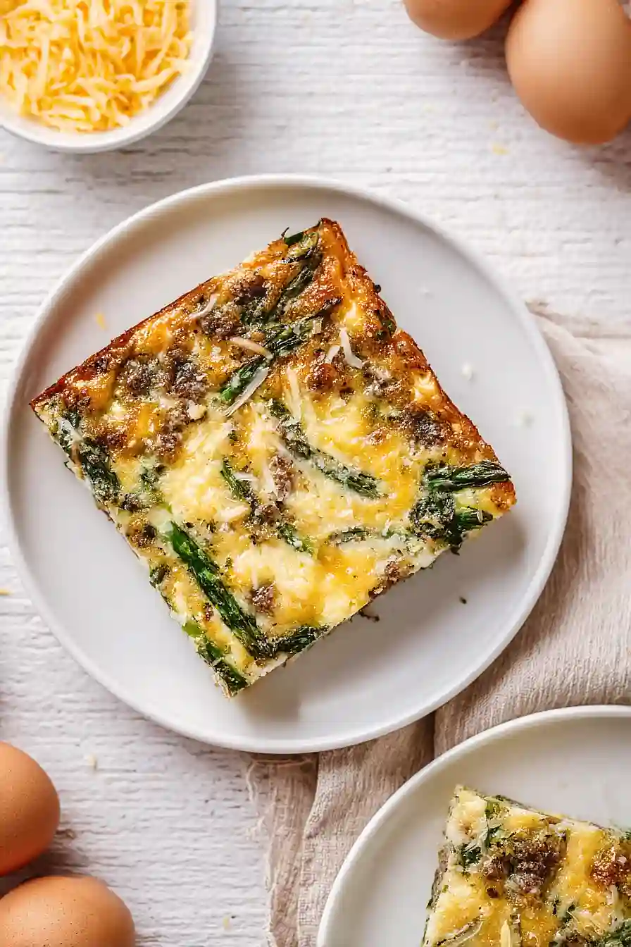 sausage and asparagus frittata