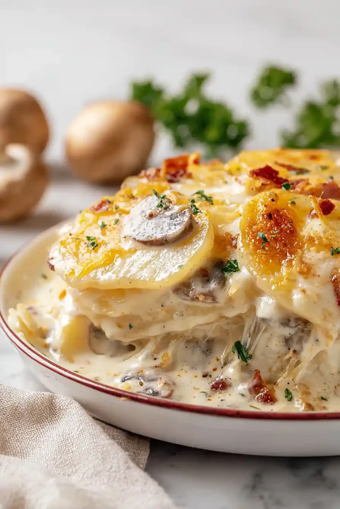 scalloped potatoes with mushroom soup