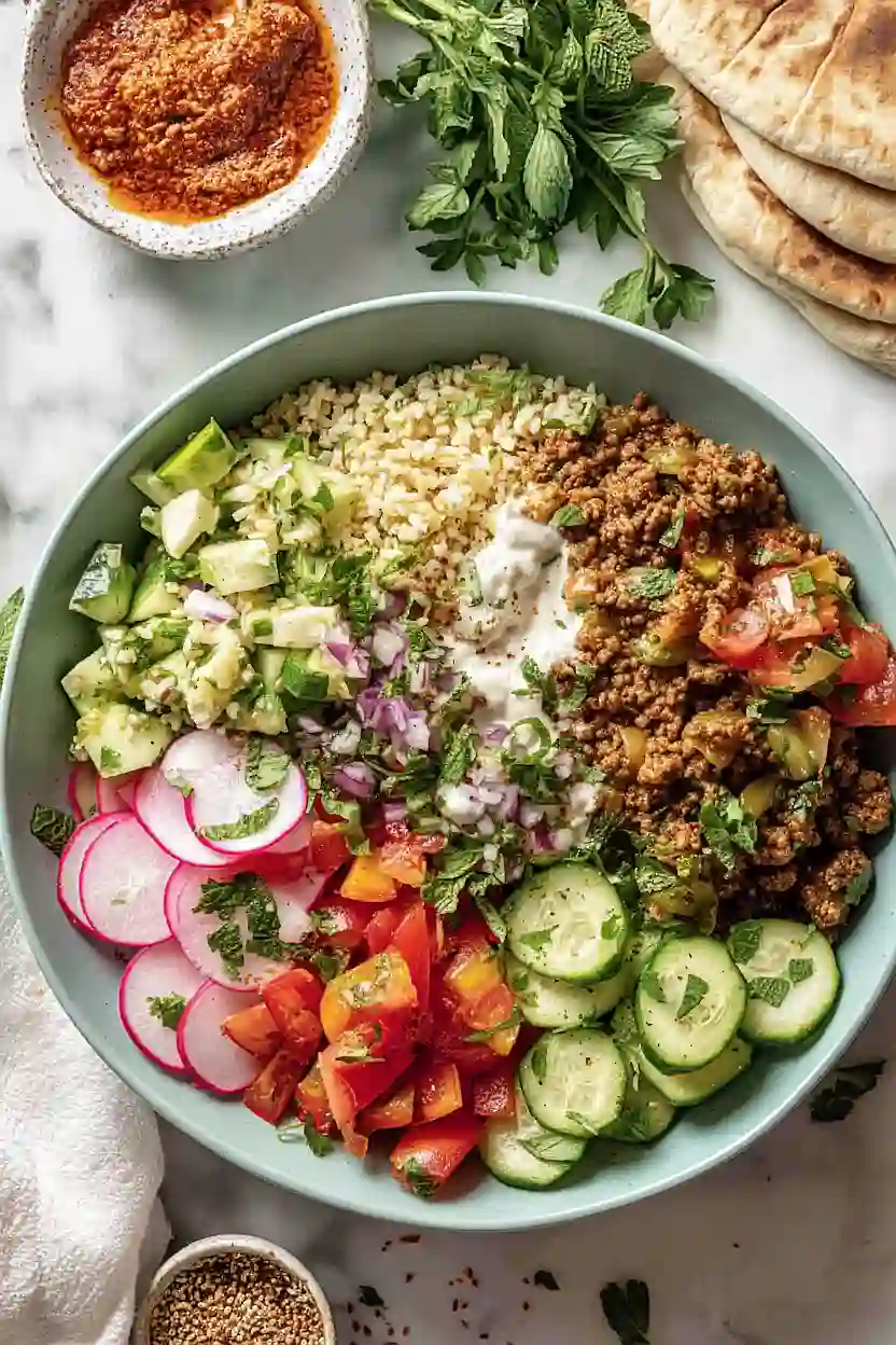 20 minute mediterranean beef bowls