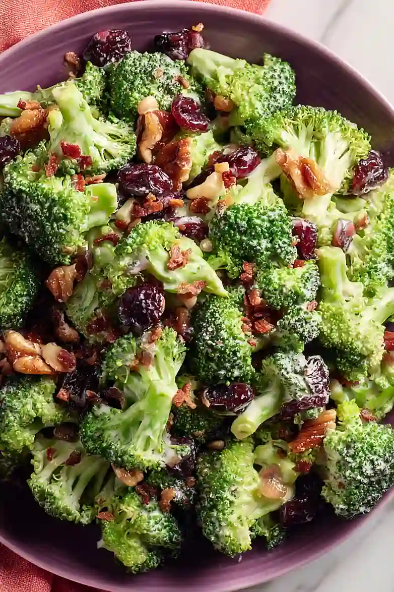 broccoli salad made with frozen broccoli