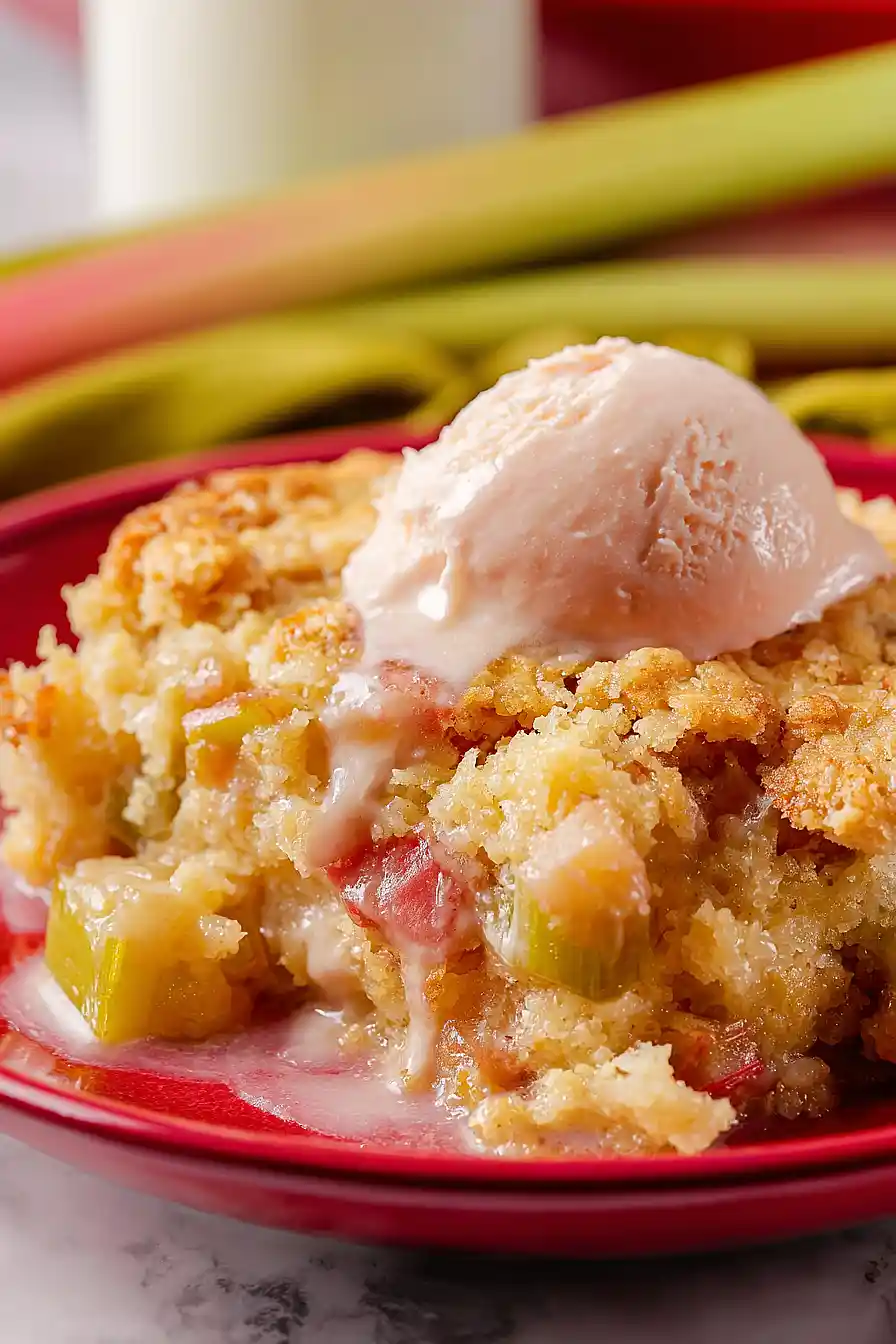 rhubarb pudding cake