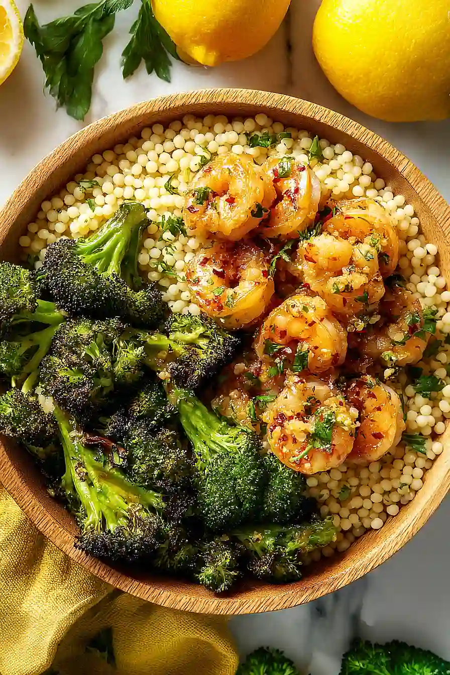 garlic butter shrimp couscous