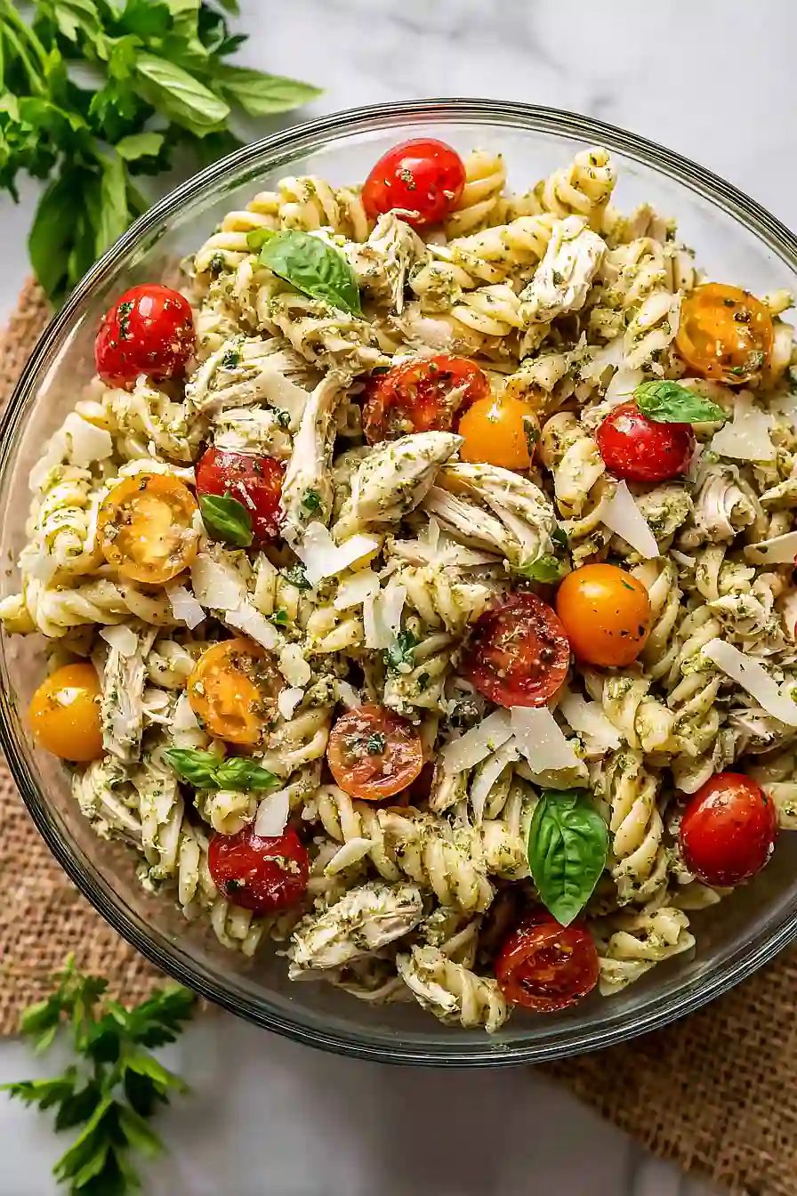 Chicken Pesto Pasta Salad