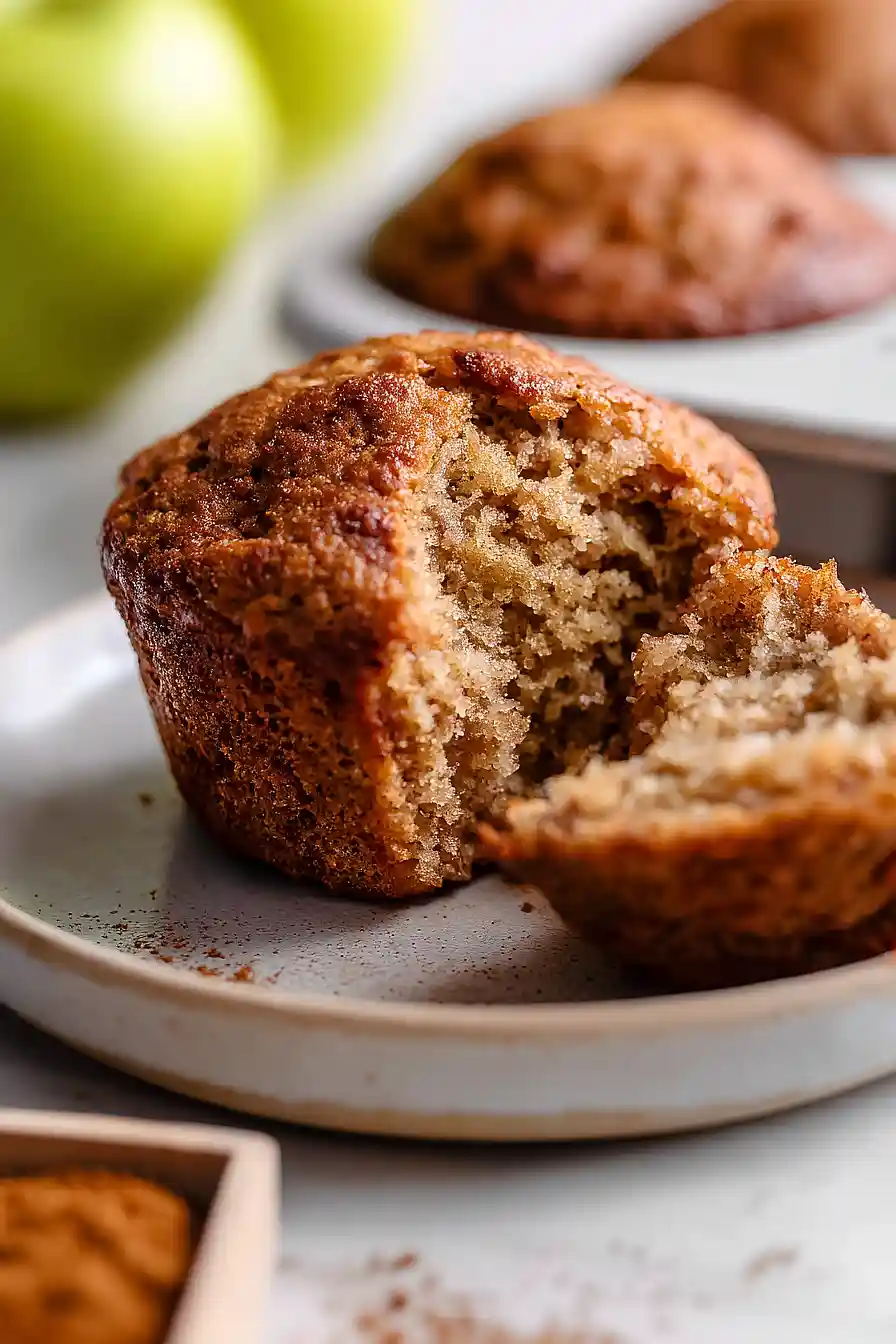 rhubarb applesauce muffins
