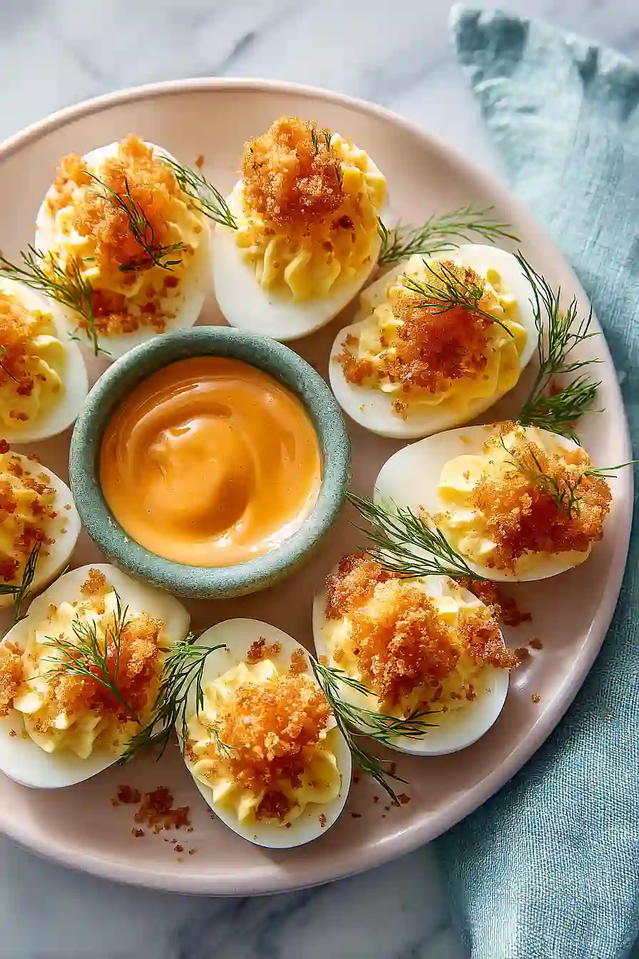bang bang shrimp deviled eggs