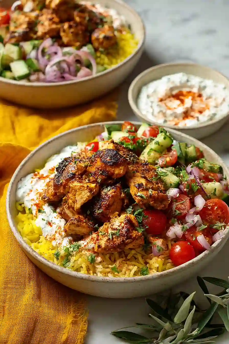 mediterranean chicken bowls