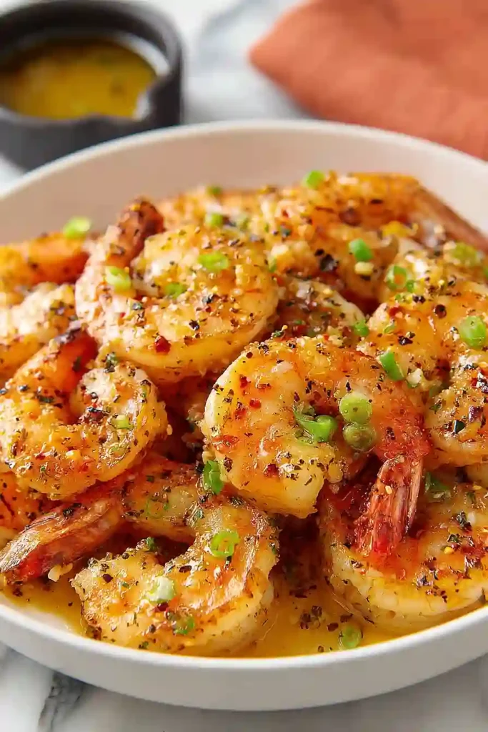 cast iron shrimp in garlic butter