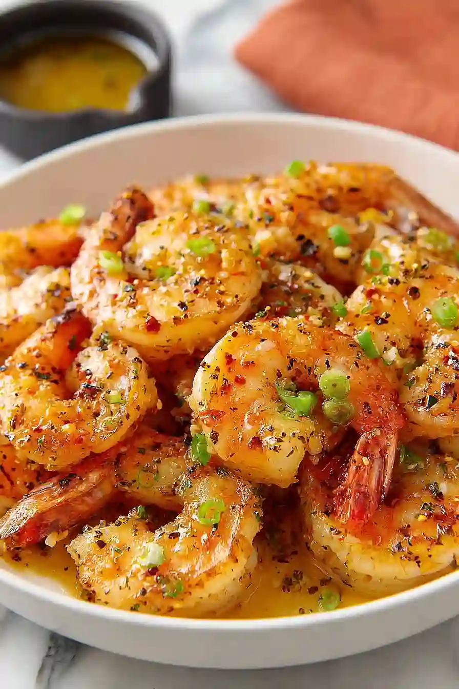 cast iron shrimp in garlic butter